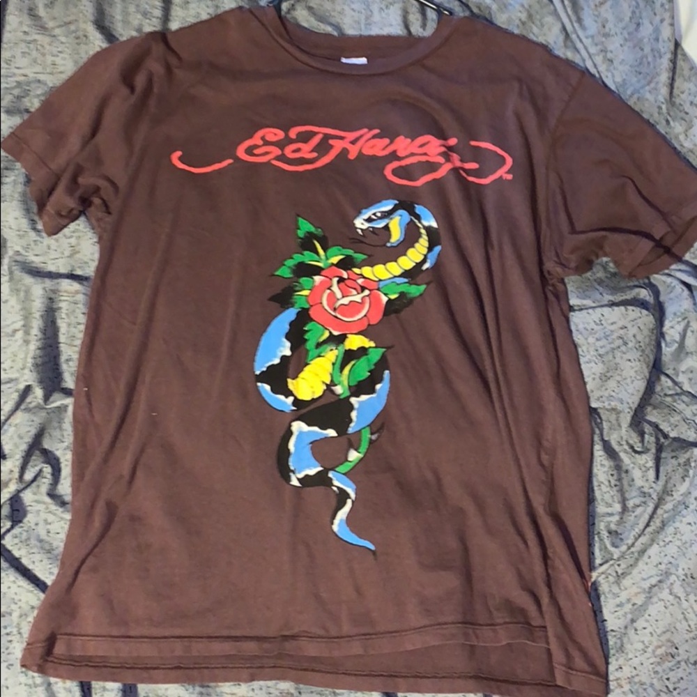 ED HARDY SNAKE AND ROSE SHIRT